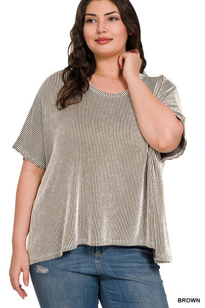 Plus Size Ribbed Top