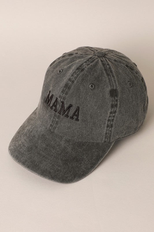 Mama Monochrome Embroidered Hat
