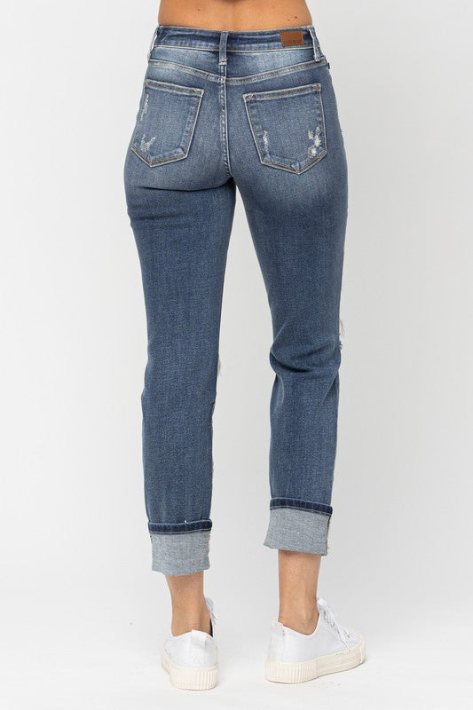 Judy Blue Mid Rise Boyfriend Jeans