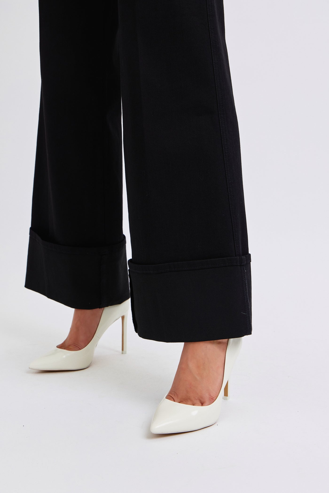 Judy Blue High Rise Cuffed Wide Leg Jeans