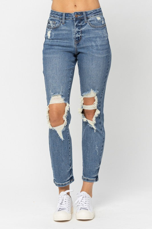 Judy Blue High Waist Destroyed Boyfriend Jeans