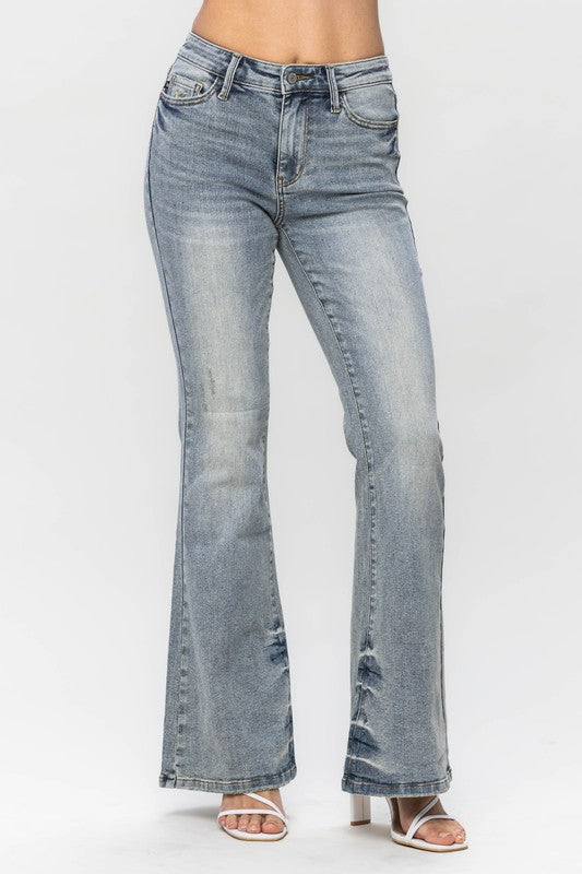 Judy Blue Mid Rise Flare Jeans