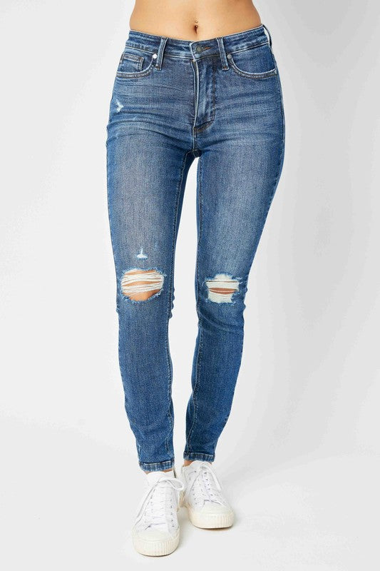 Judy Blue Mid Rise Tummy Control Skinny Jeans