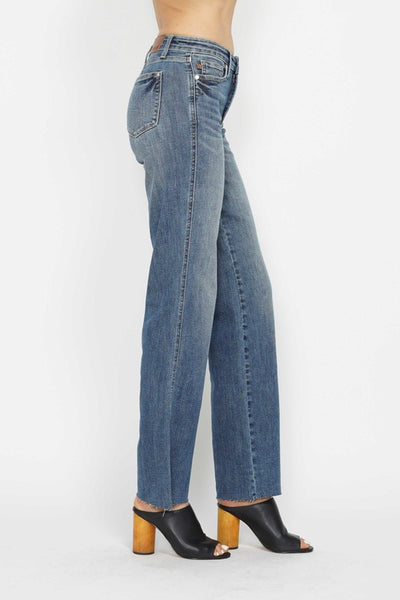 Judy Blue Mid Rise Straight Leg Jeans