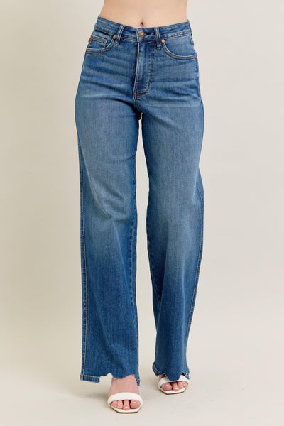 Judy Blue Tummy Control High Rise Wide Leg Jeans