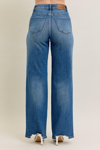 Judy Blue Tummy Control High Rise Wide Leg Jeans