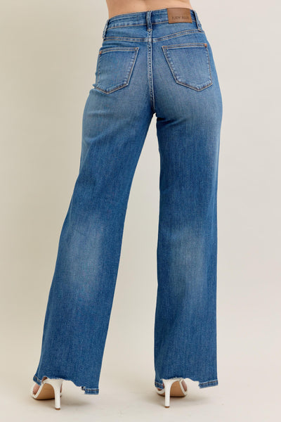 Judy Blue Tummy Control High Rise Wide Leg Jeans