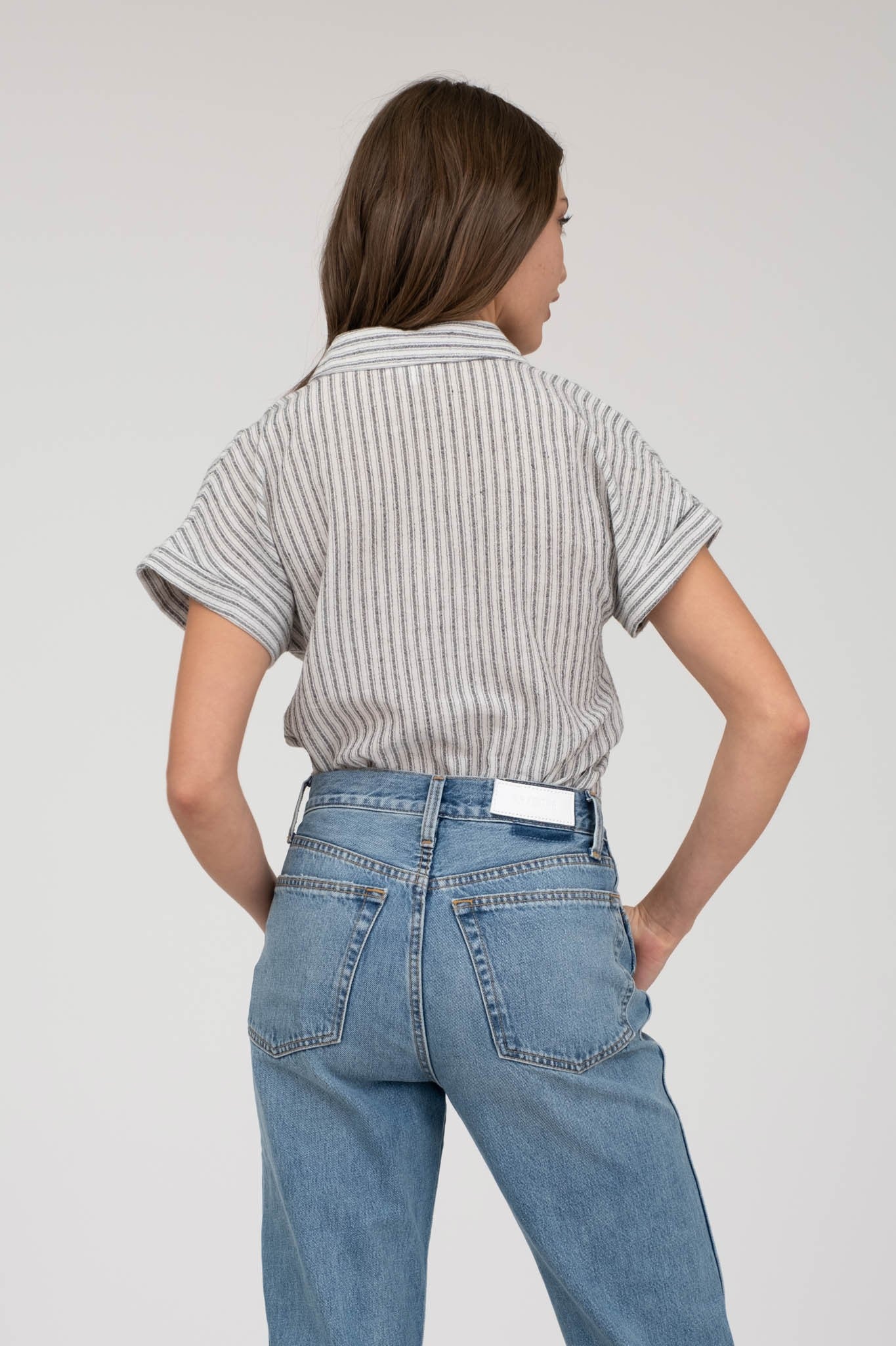 Collared Short Sleeve Top