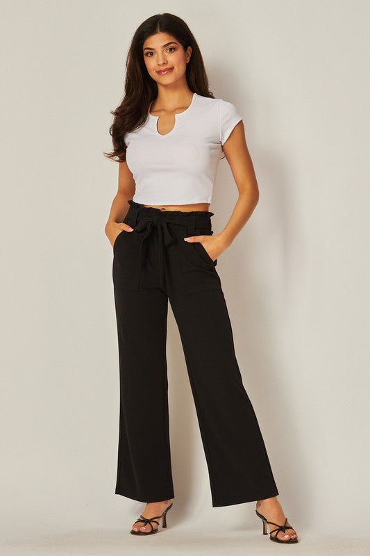 Paperbag Waist Self Tie Pants