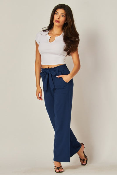 Paperbag Waist Self Tie Pants