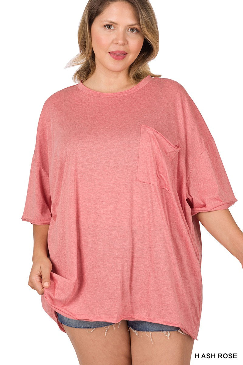 Curvy Tri-blend Pocket Tee