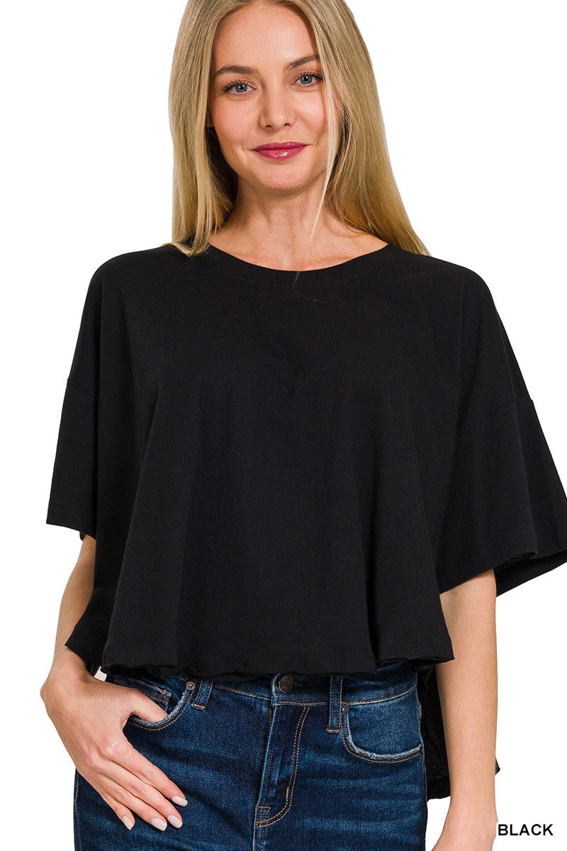 Cotton Round Neck Top