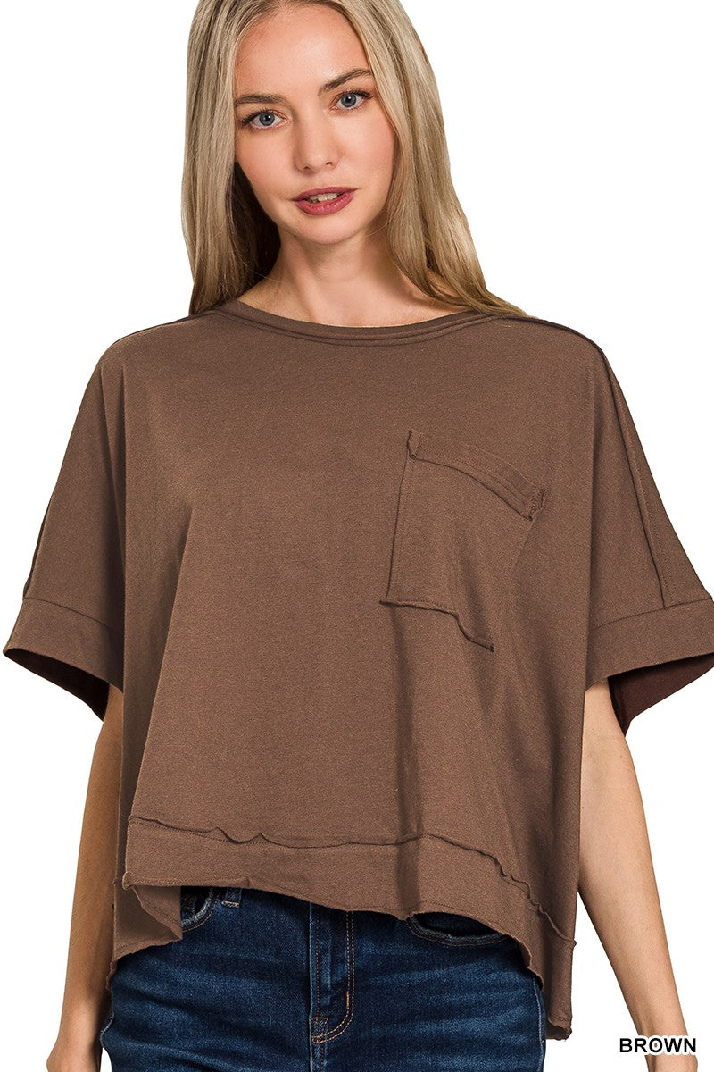 Exposed Seam Oversized Tee