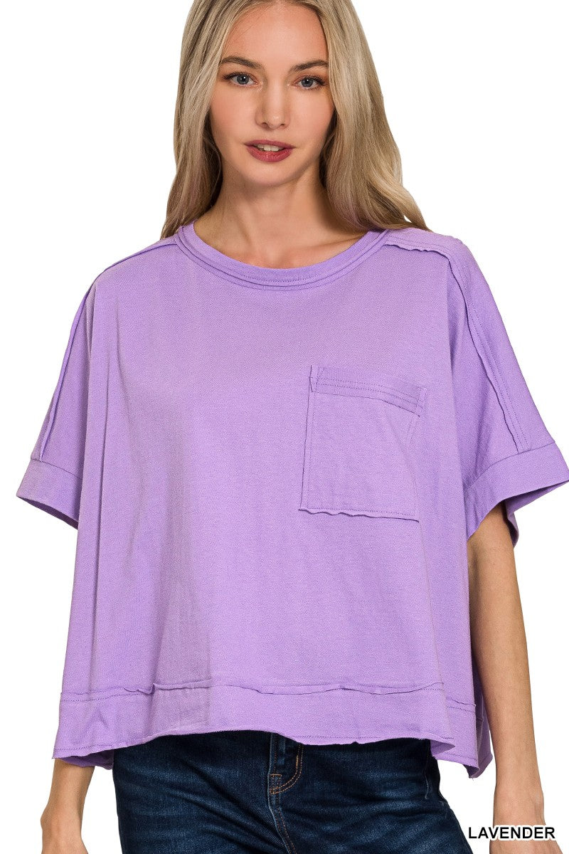 Exposed Seam Oversized Tee