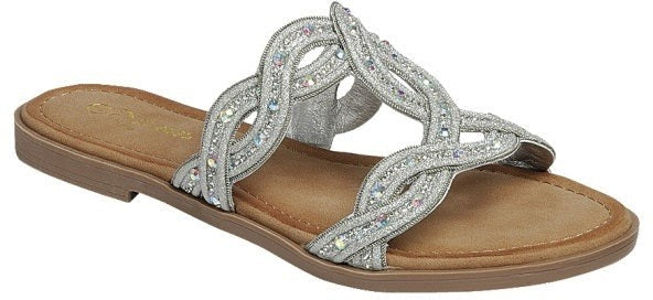 Rhinestone Weave Sandals