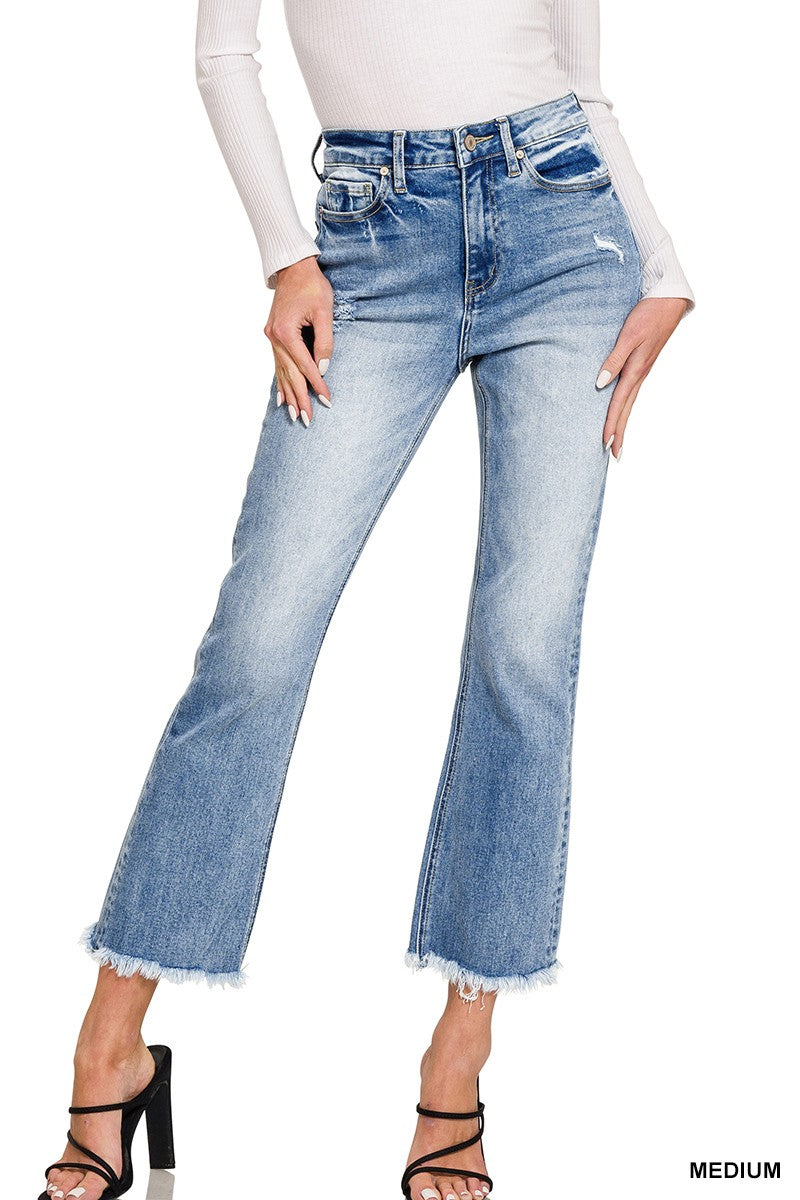 Zenana High Rise Cropped Jeans