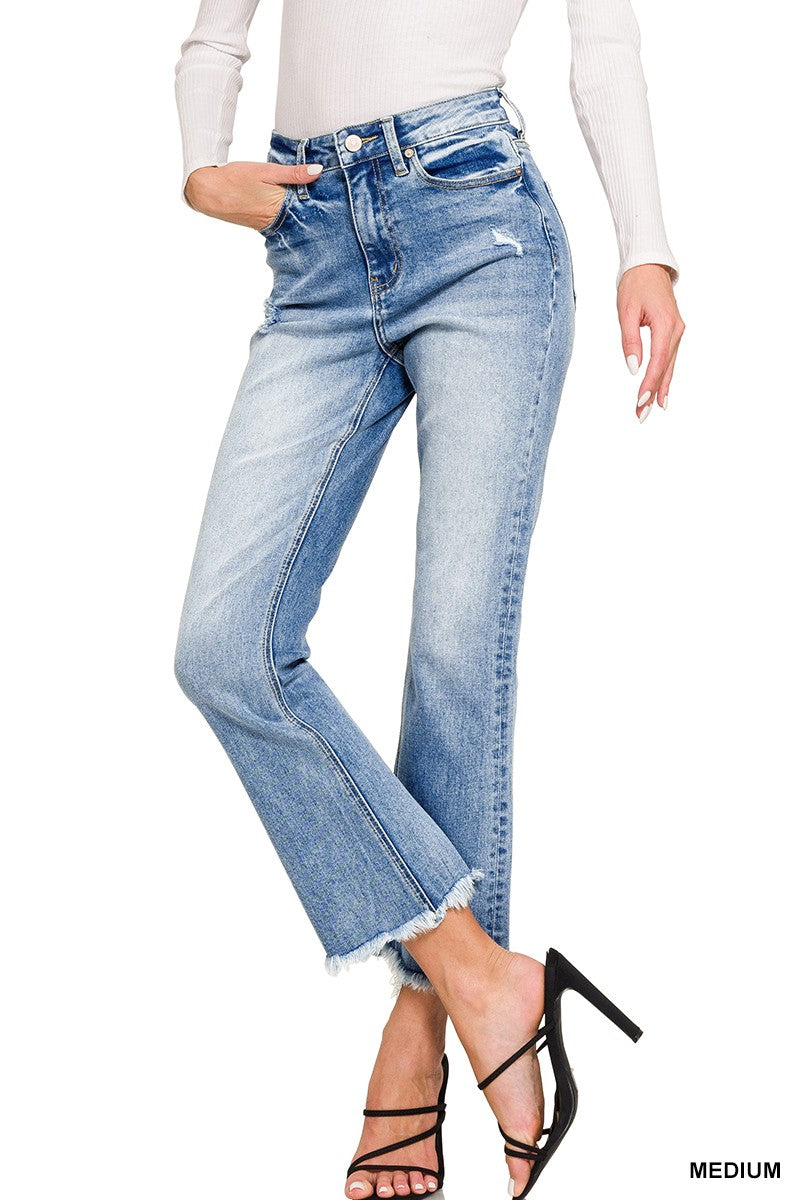 Zenana High Rise Cropped Jeans