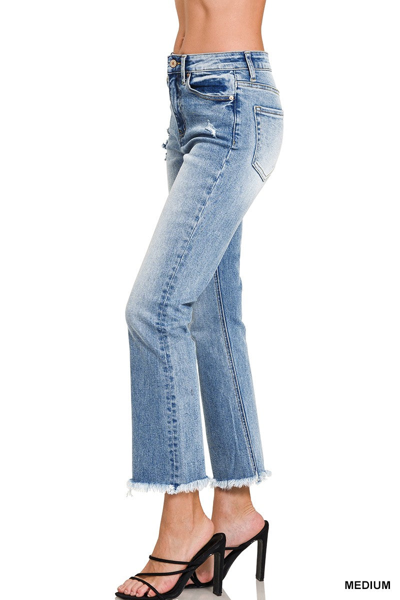 Zenana High Rise Cropped Jeans