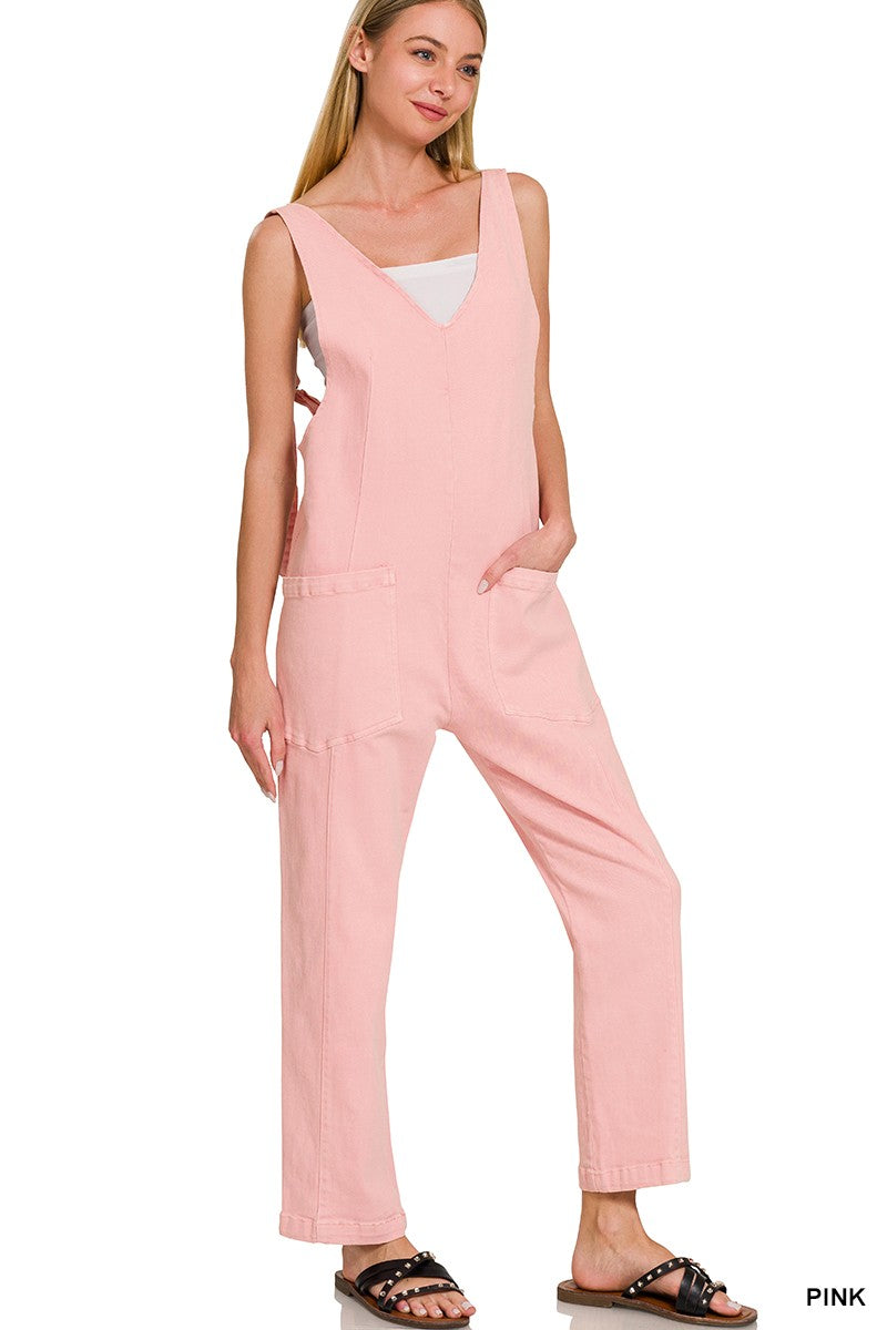 Pink Baggy Jumpsuit Overalls