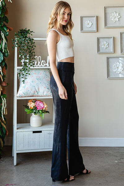 Faux Leather Flare Pants