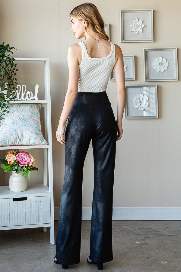 Faux Leather Flare Pants