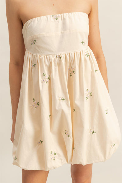 Strapless Bubble Hem Dress