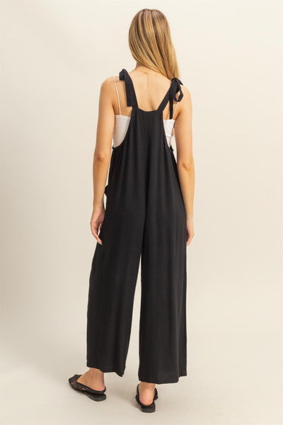 Tie Shoulder Strap Jumpsuit