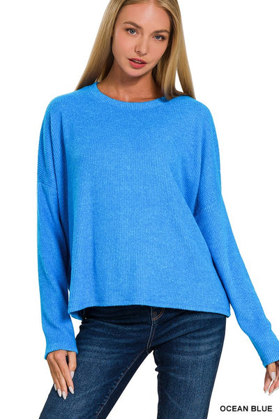 Ribbed Dolman Top