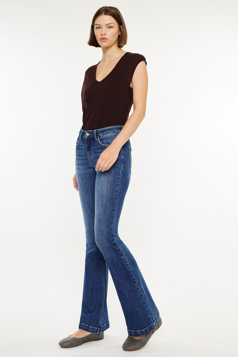KanCan Mid Rise Petite Flare Jeans