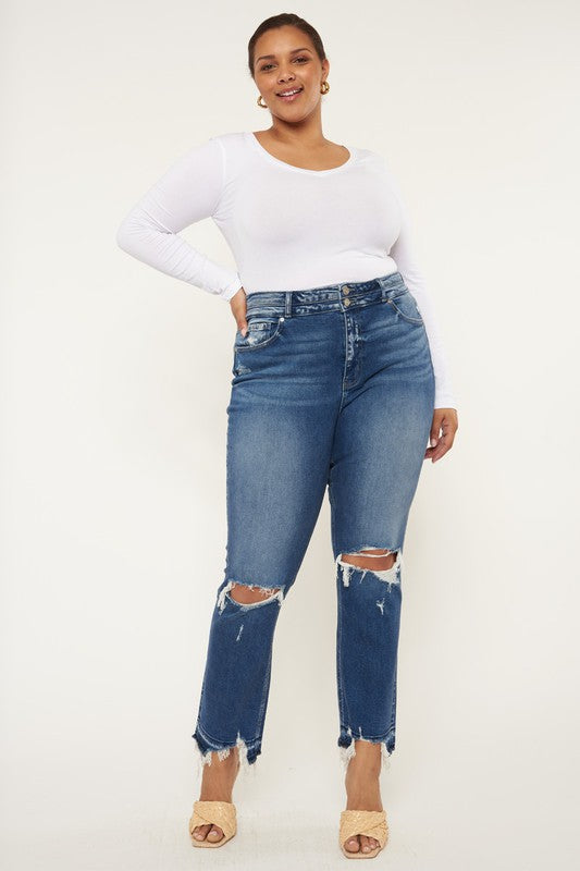 KanCan Curvy Size Slim Straight Jeans