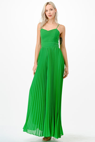 Pleated Wide Leg Jumpsuit