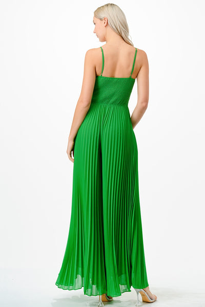 Pleated Wide Leg Jumpsuit