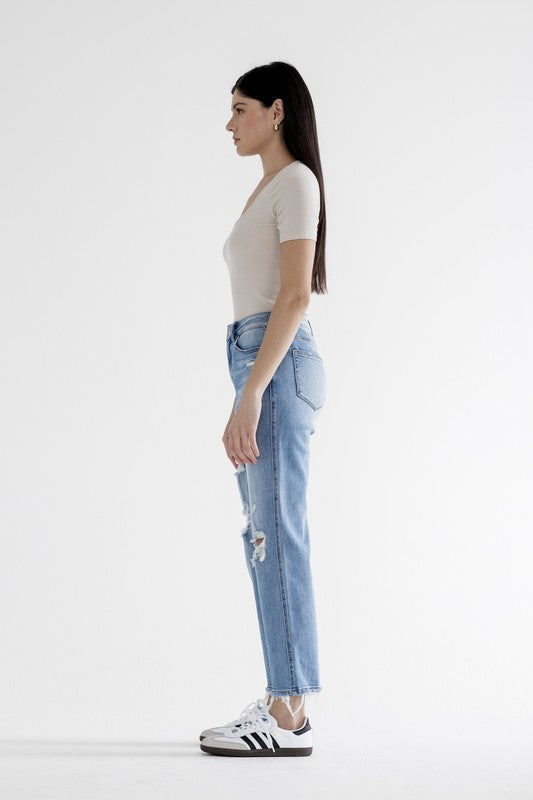 Mica High Rise Straight Leg Jeans