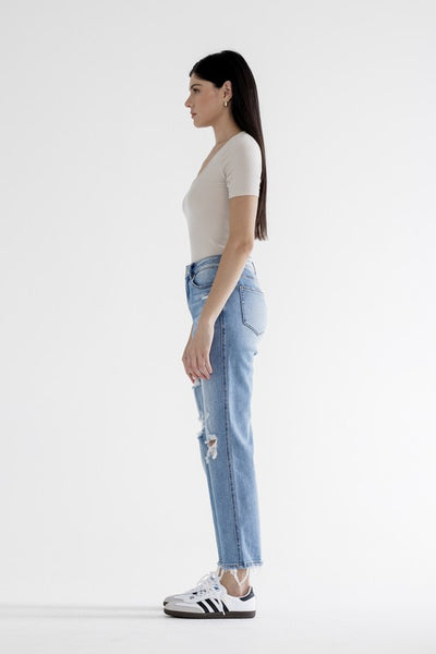 Mica High Rise Straight Leg Jeans