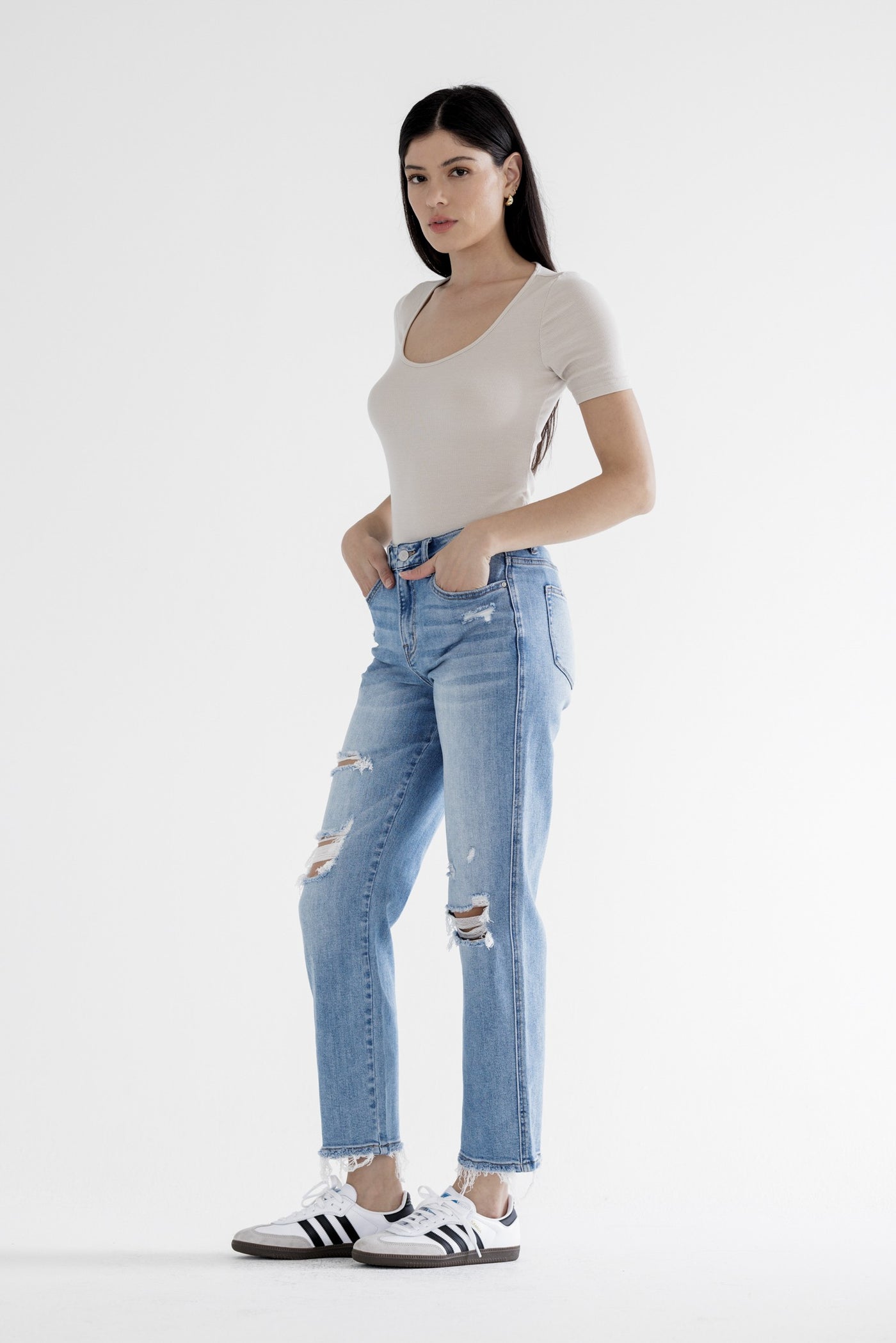 Mica High Rise Straight Leg Jeans