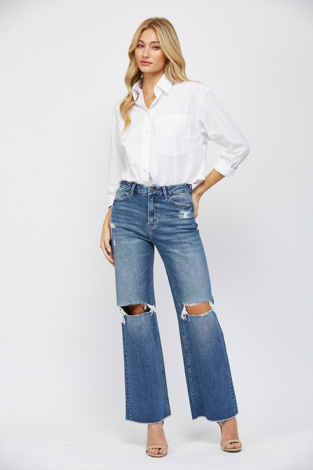 Mica High Rise Wide Leg Jeans