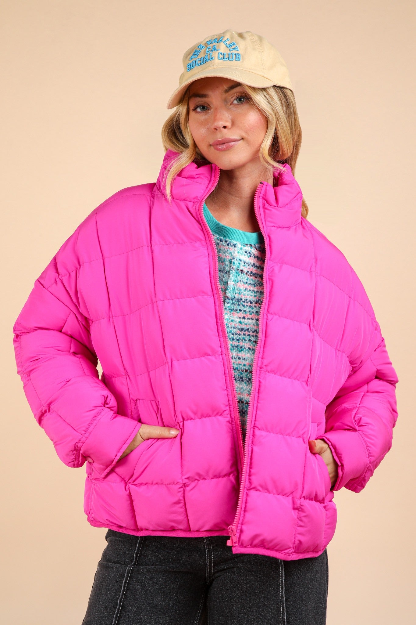 Fuchsia Puffer Jacket