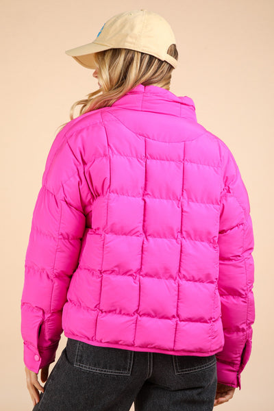 Fuchsia Puffer Jacket