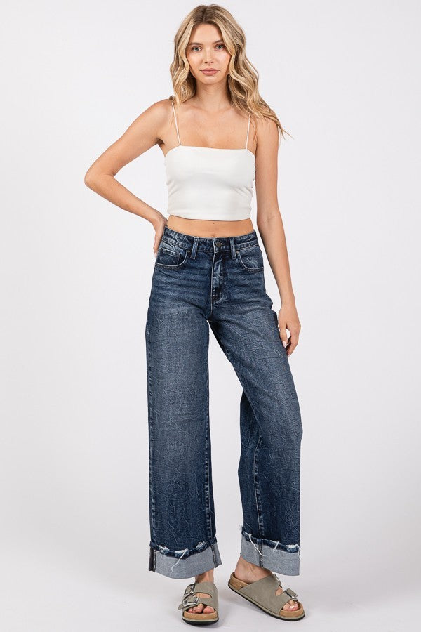 Petra High Rise Comfort Stretch Wide Leg Jeans