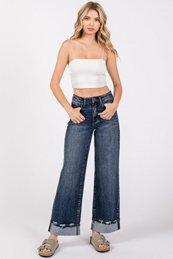 Petra High Rise Comfort Stretch Wide Leg Jeans