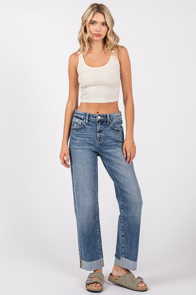Petra High Rise Baggy Straight Leg Jeans