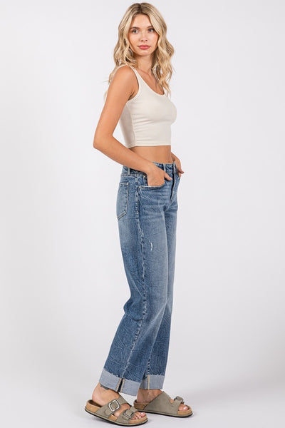 Petra High Rise Baggy Straight Leg Jeans