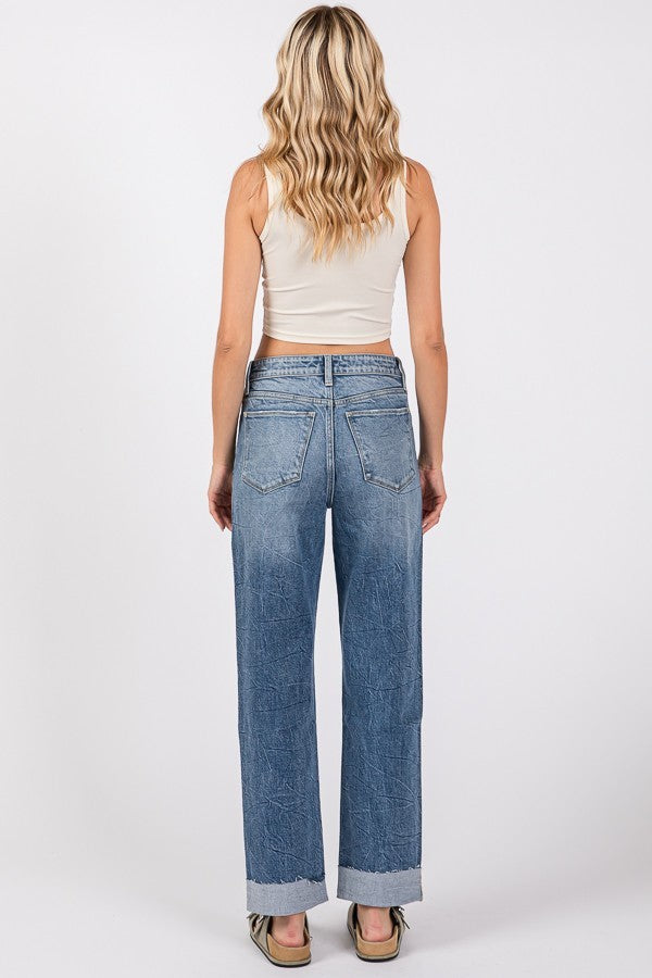 Petra High Rise Baggy Straight Leg Jeans