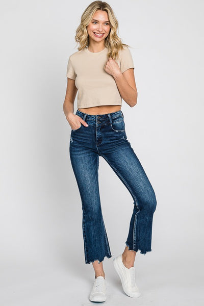 Petra High Rise Crop Bootcut Jeans