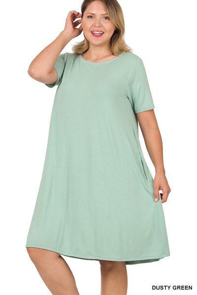 Plus Size Short Sleeve Essential Dress