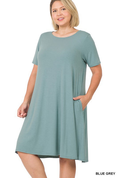 Plus Size Short Sleeve Essential Dress