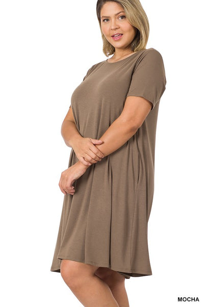 Plus Size Short Sleeve Essential Dress