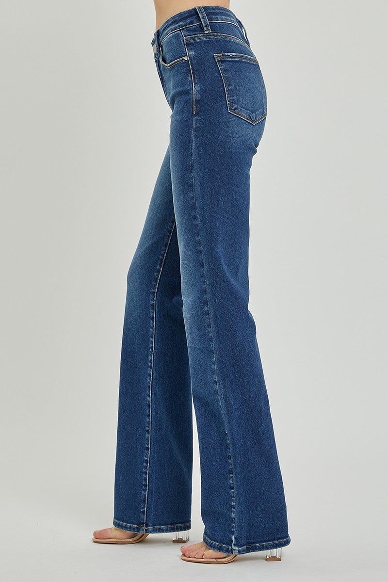 Risen Straight Leg Jeans