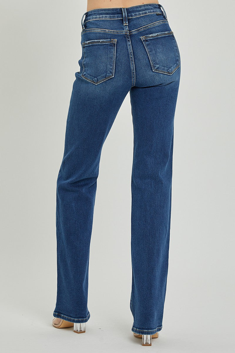 Risen Straight Leg Jeans