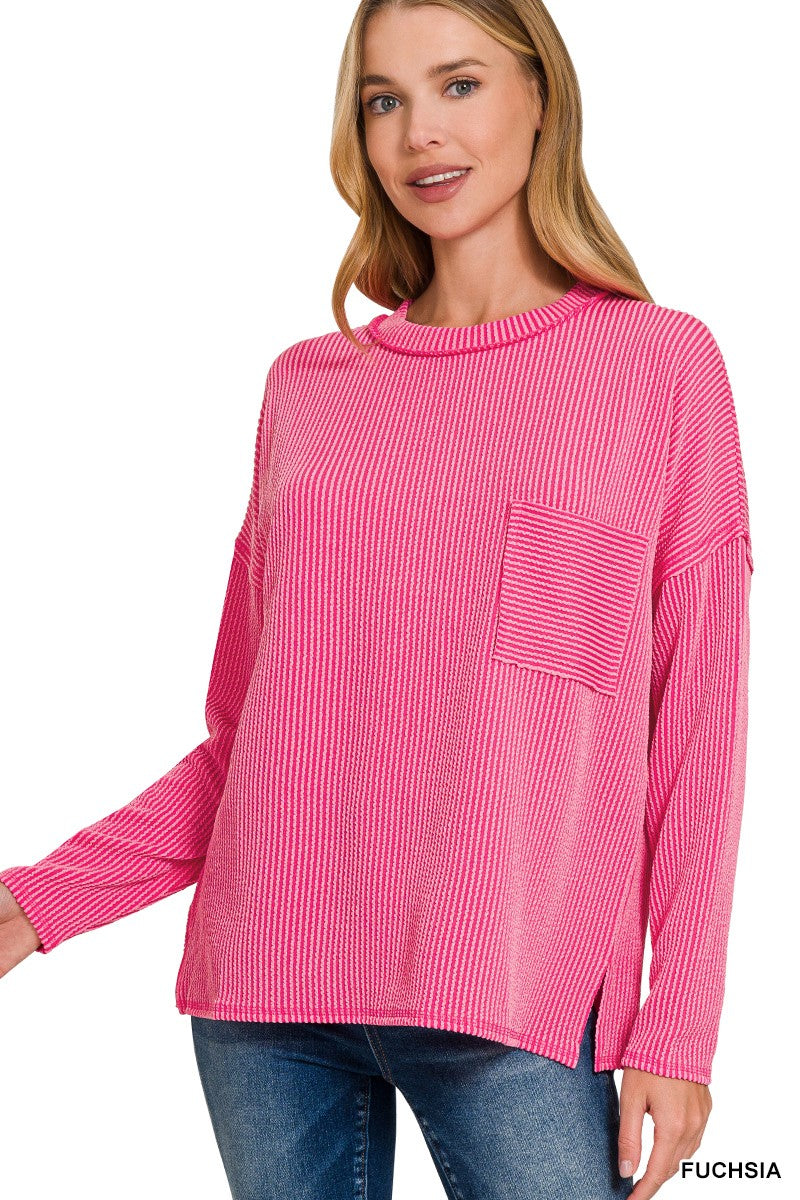 Corded Long Sleeve Top